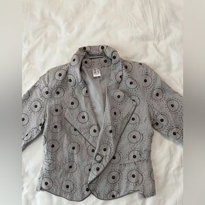 Women's Gray Patterned Jacket